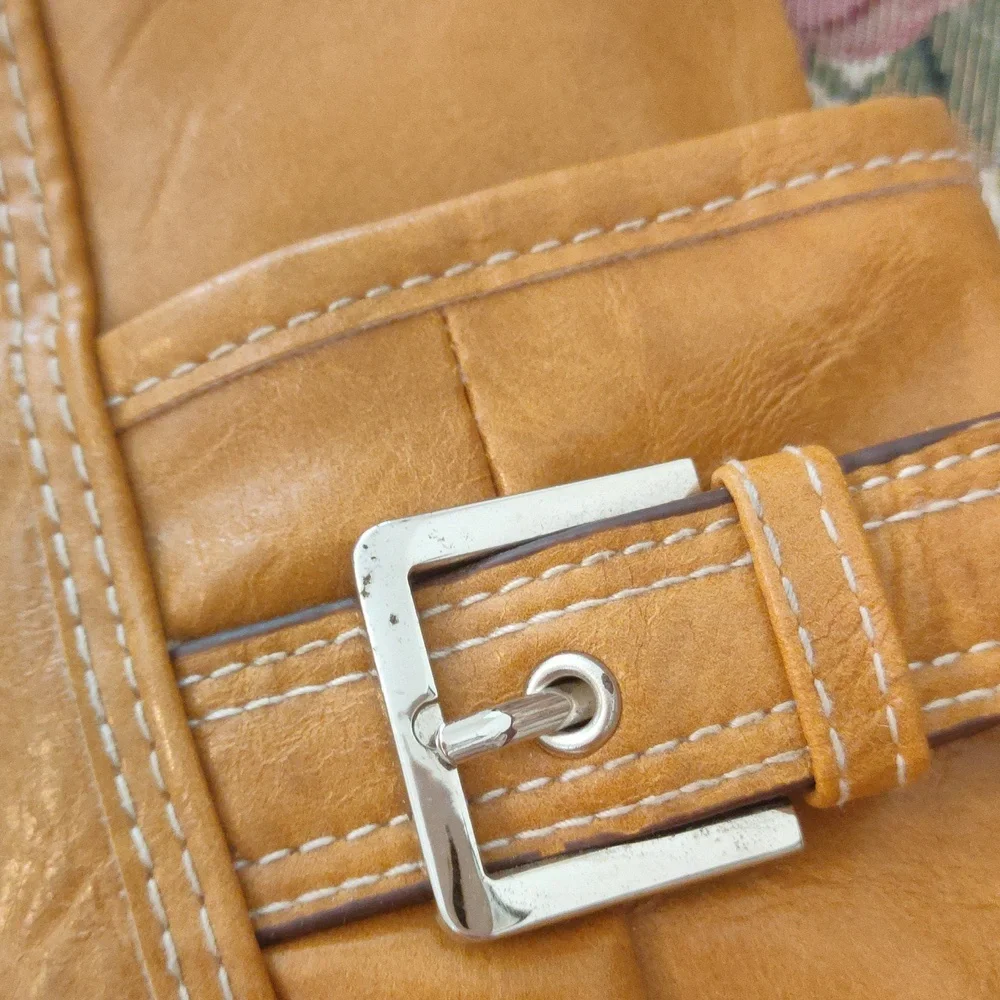 Rosetti Mustard Shoulder Bag with Buckle Accents - Picture 4 of 9